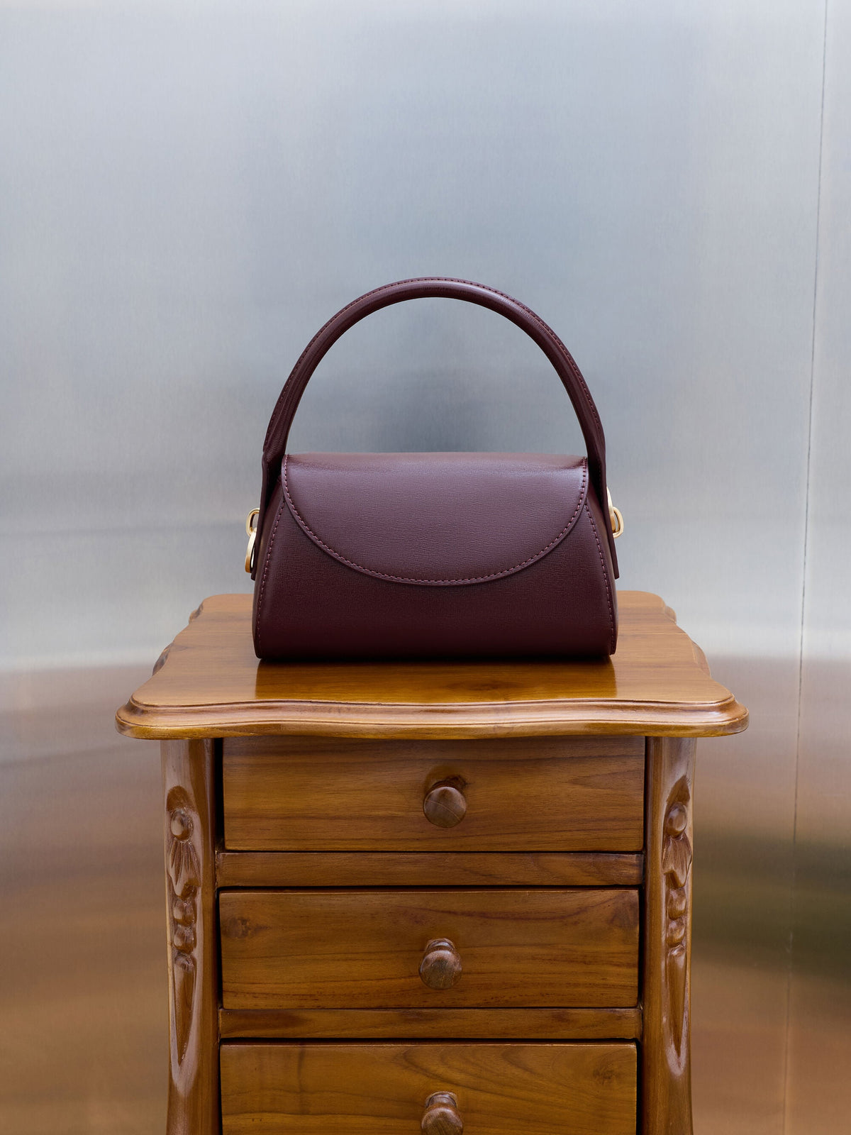 CHARLES & KEITH Top Pick / Kaila Top Handle Bag - Wineberry Red