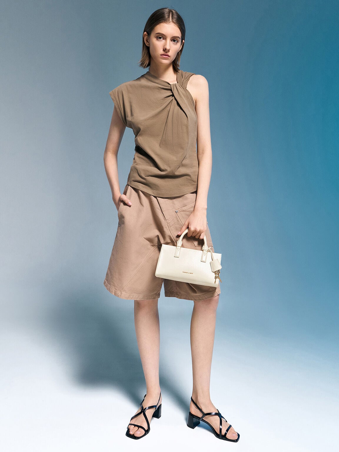 CHARLES & KEITH Trending / Kerry Top Handle Bag - Cream