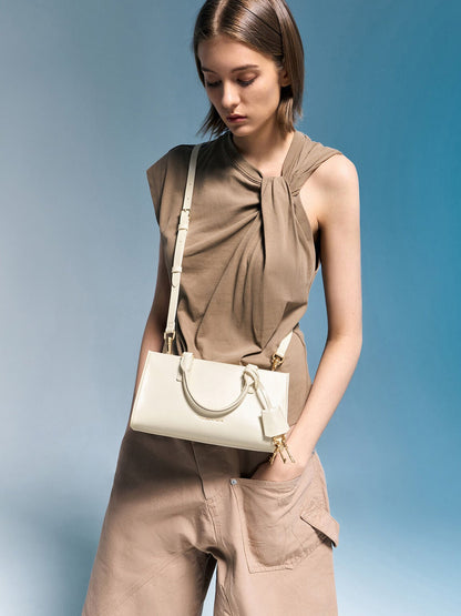 CHARLES & KEITH Trending / Kerry Top Handle Bag - Cream