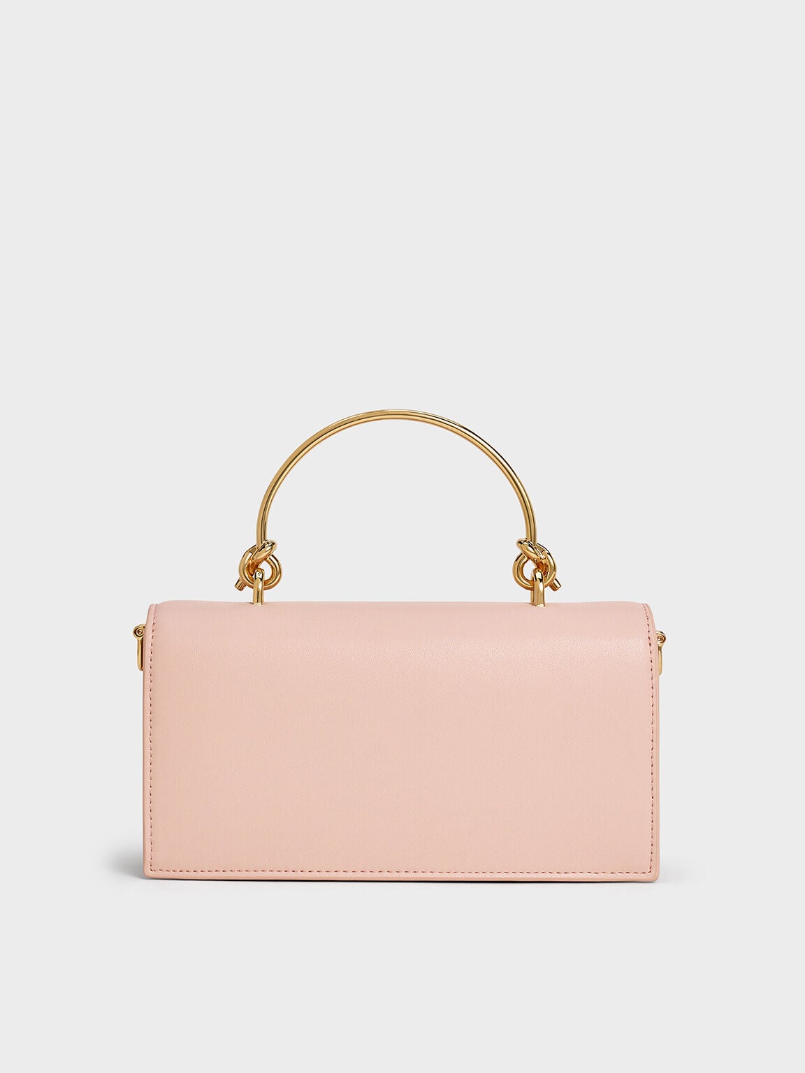 CHARLES & KEITH Trending / Kristine Sculptural-Handle Long Wallet - Light Pink