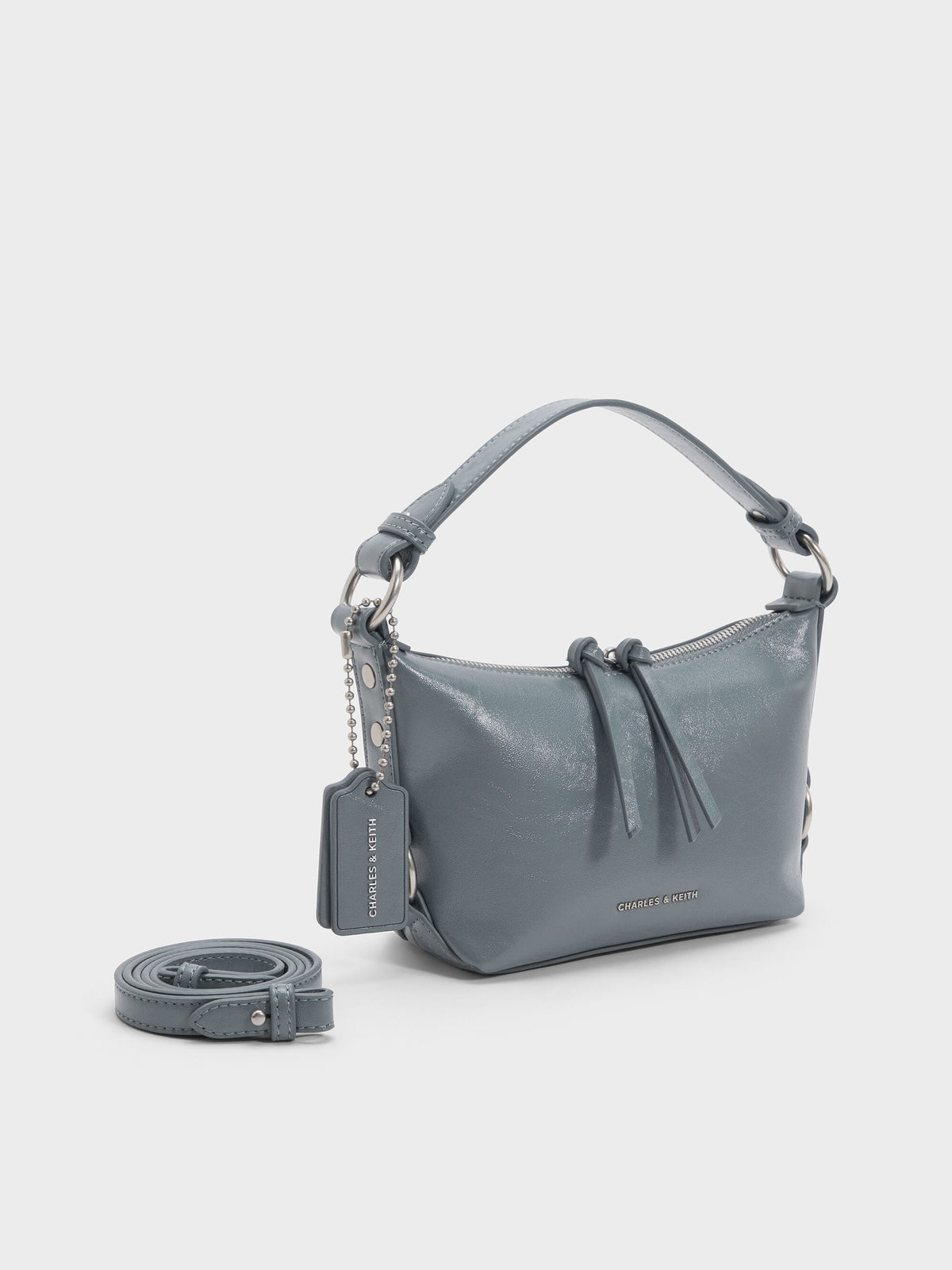 CHARLES & KEITH Recommended / Tatiana Tassel Hobo Bag - Smoky Blue