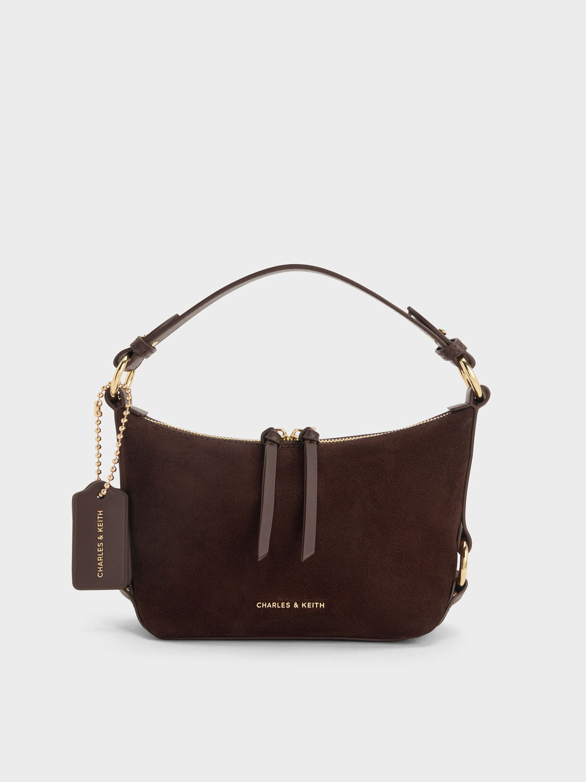 CHARLES & KEITH Sale / Tatiana Tassel Hobo Bag - Espresso Brown