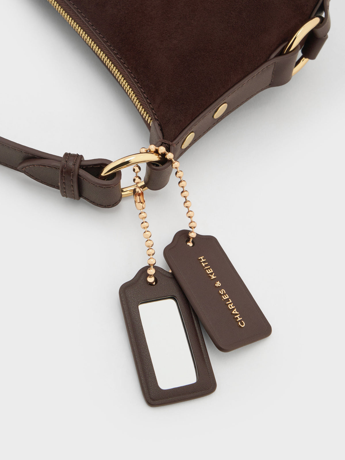 CHARLES & KEITH Sale / Tatiana Tassel Hobo Bag - Espresso Brown