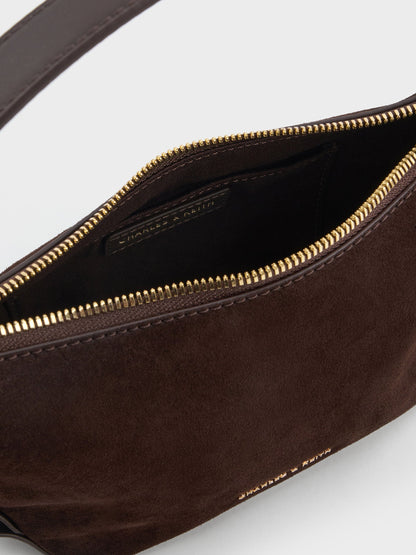 CHARLES & KEITH Sale / Tatiana Tassel Hobo Bag - Espresso Brown