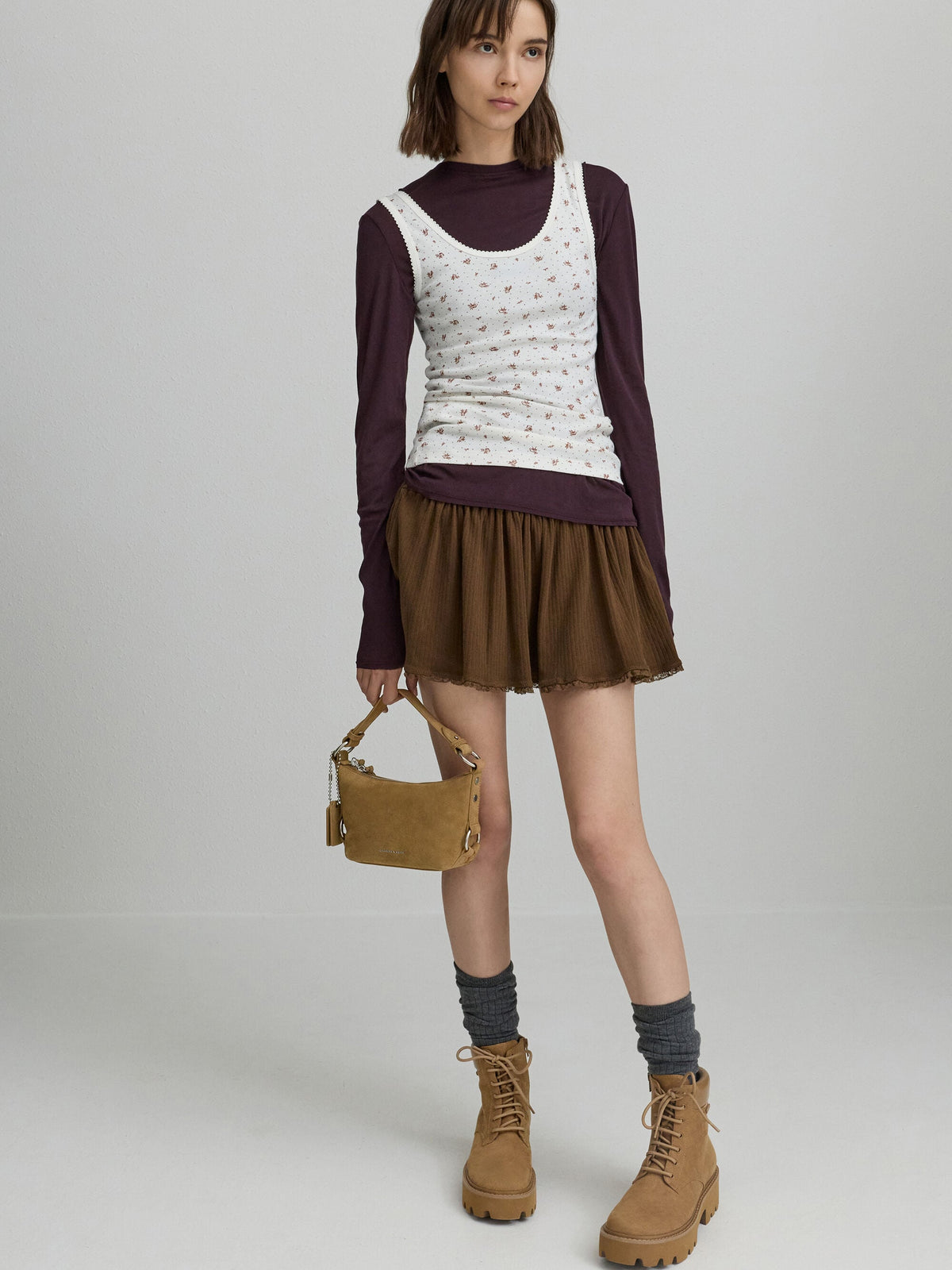 CHARLES & KEITH Customer Favorite / Tatiana Tassel Hobo Bag - Sand
