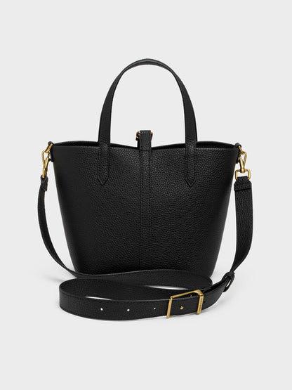 CHARLES & KEITH Trusted / Beryl Belted Bucket Bag - Black