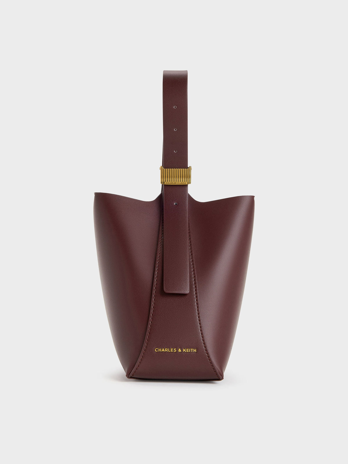 CHARLES & KEITH Trusted / Edna Bucket Bag - Wineberry Red