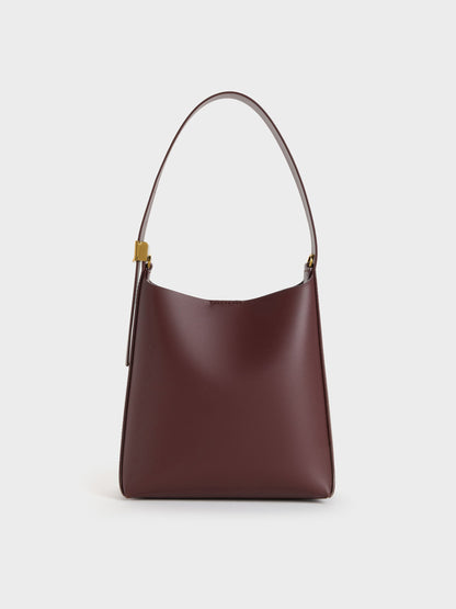 CHARLES & KEITH Trusted / Edna Bucket Bag - Wineberry Red