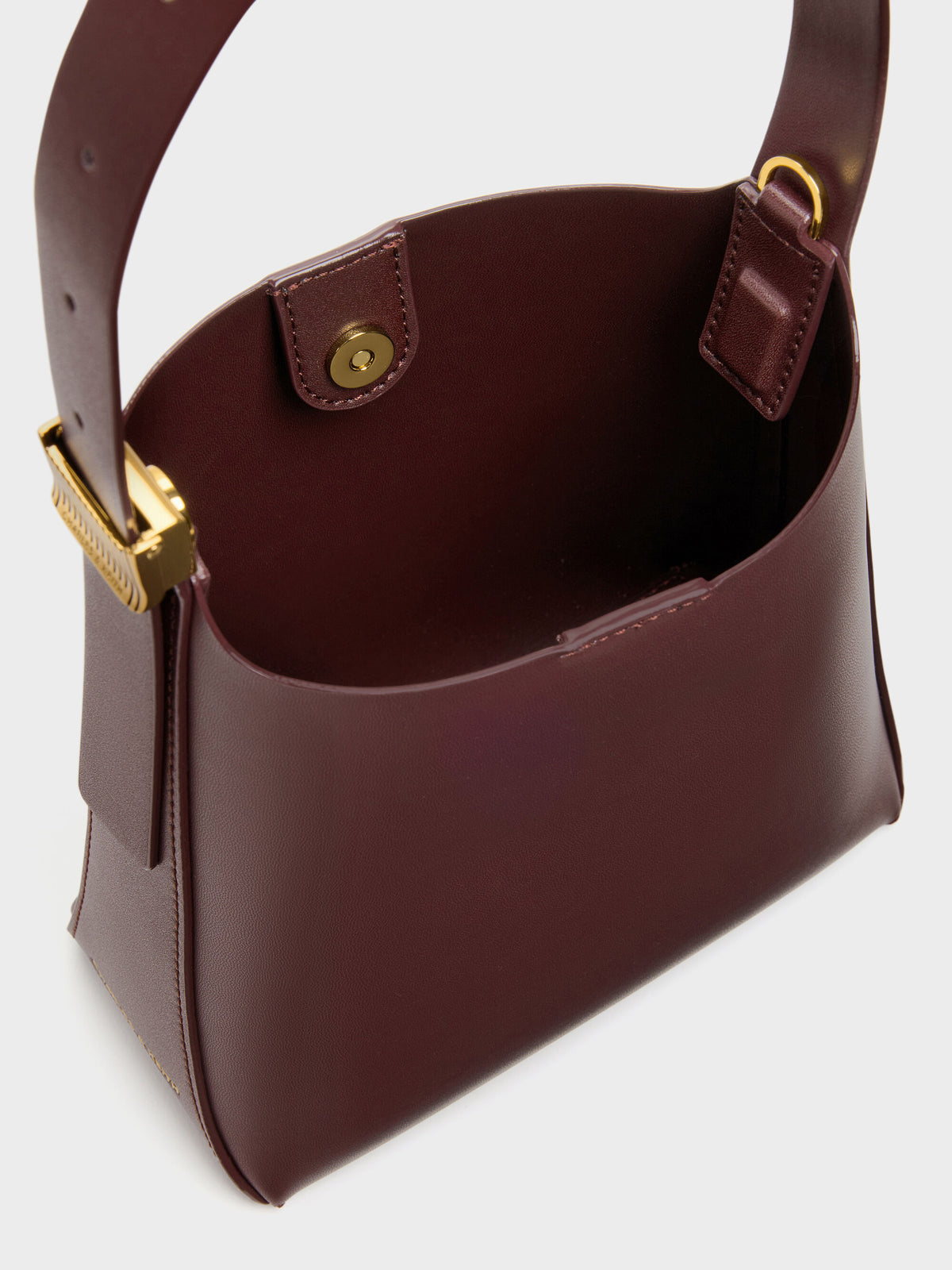 CHARLES & KEITH Trusted / Edna Bucket Bag - Wineberry Red