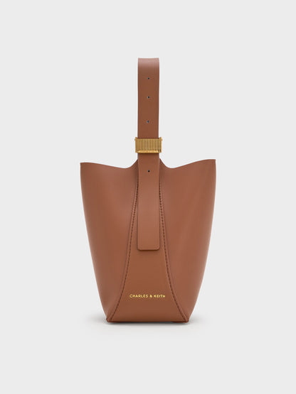 CHARLES & KEITH Recommended / Edna Bucket Bag - Chocolate