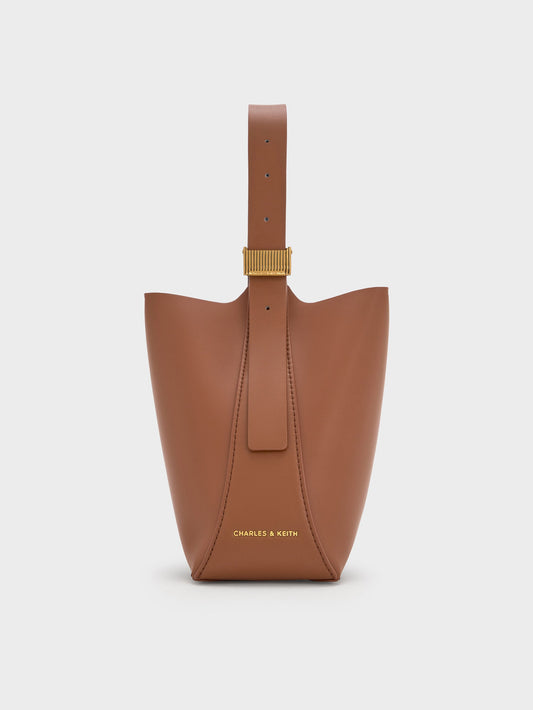 CHARLES & KEITH Recommended / Edna Bucket Bag - Chocolate