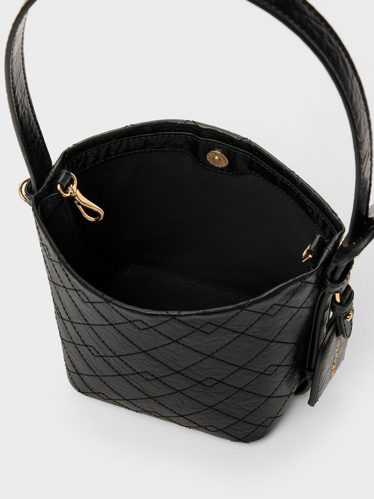CHARLES & KEITH Best Price / Duo Quilted Chain Bucket Bag - Black