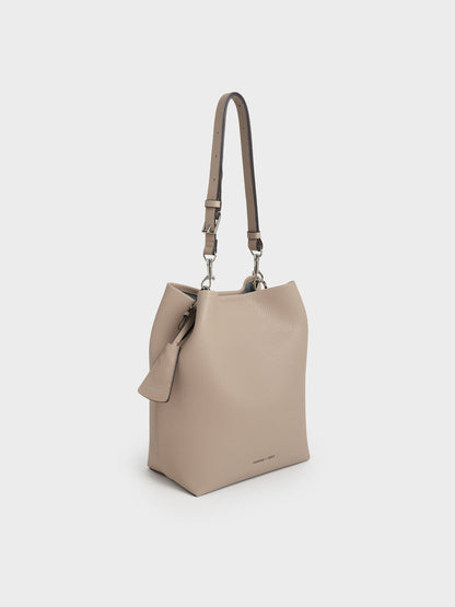 CHARLES & KEITH Latest / Beryl Bucket Bag - Taupe