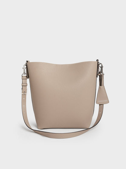 CHARLES & KEITH Latest / Beryl Bucket Bag - Taupe
