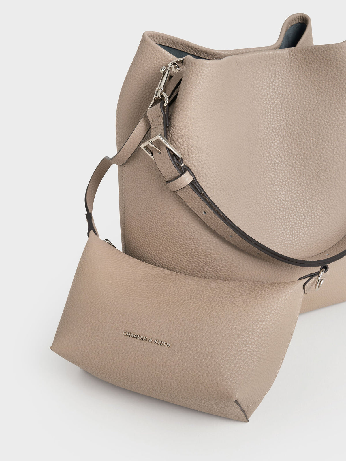 CHARLES & KEITH Latest / Beryl Bucket Bag - Taupe