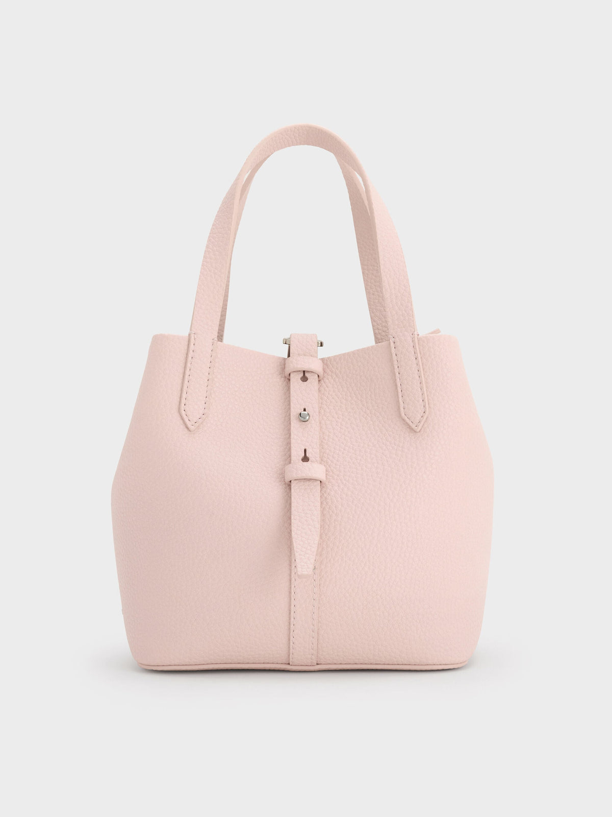 CHARLES & KEITH Exclusive / Beryl Belted Bucket Bag - Soft Pink