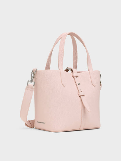CHARLES & KEITH Exclusive / Beryl Belted Bucket Bag - Soft Pink