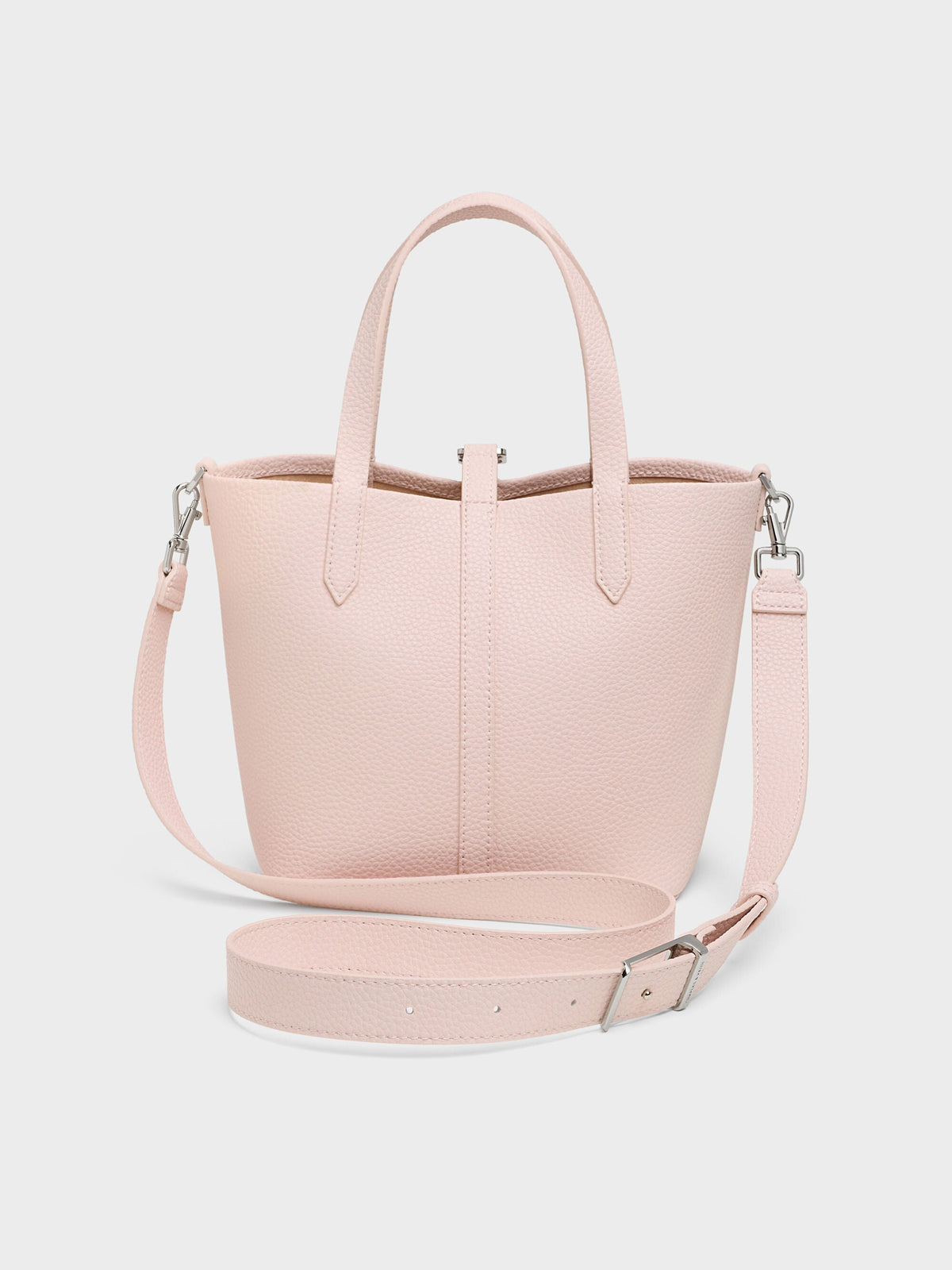 CHARLES & KEITH Exclusive / Beryl Belted Bucket Bag - Soft Pink