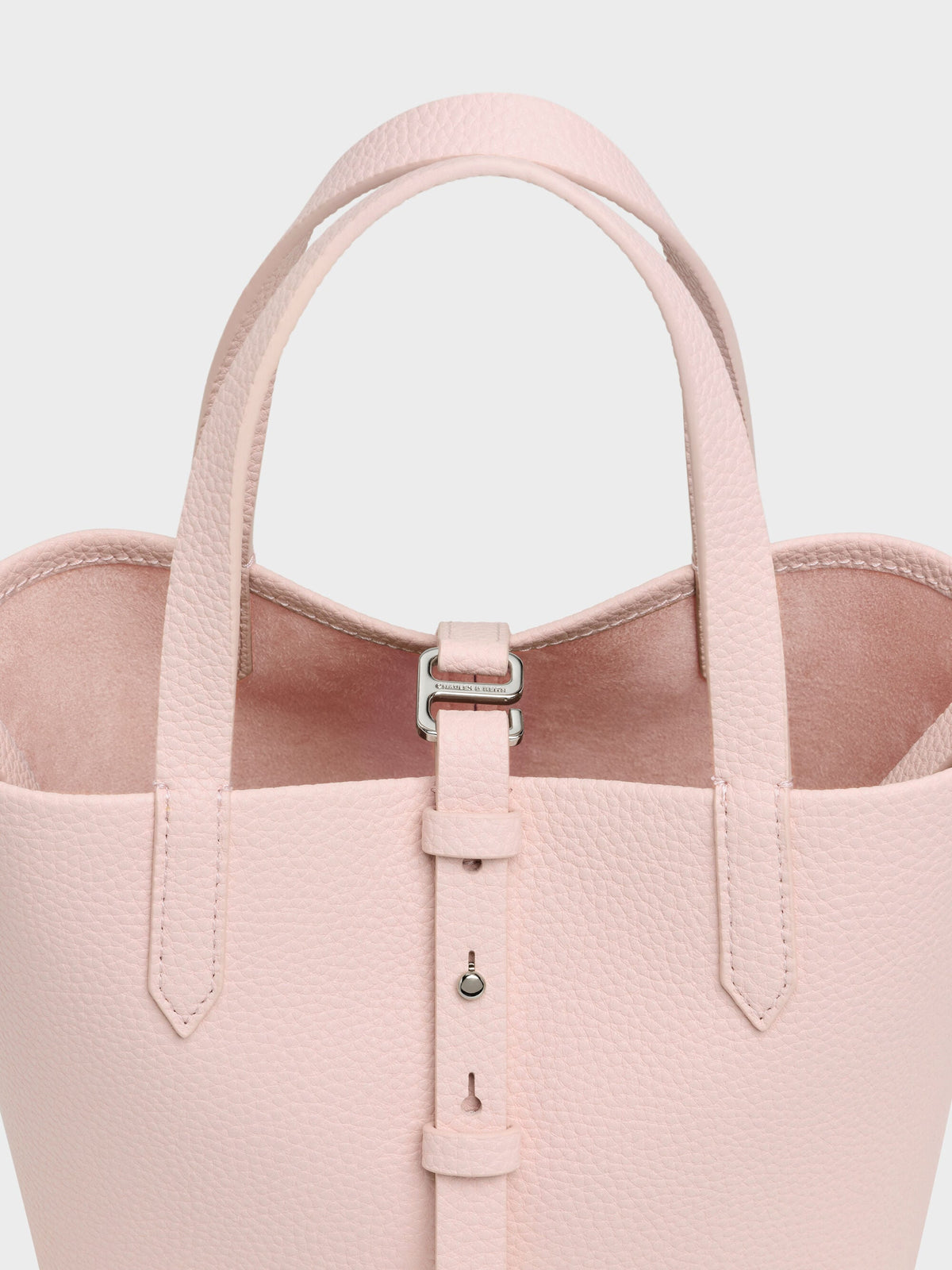 CHARLES & KEITH Exclusive / Beryl Belted Bucket Bag - Soft Pink