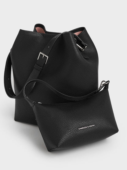 CHARLES & KEITH Latest / Beryl Bucket Bag - Noir