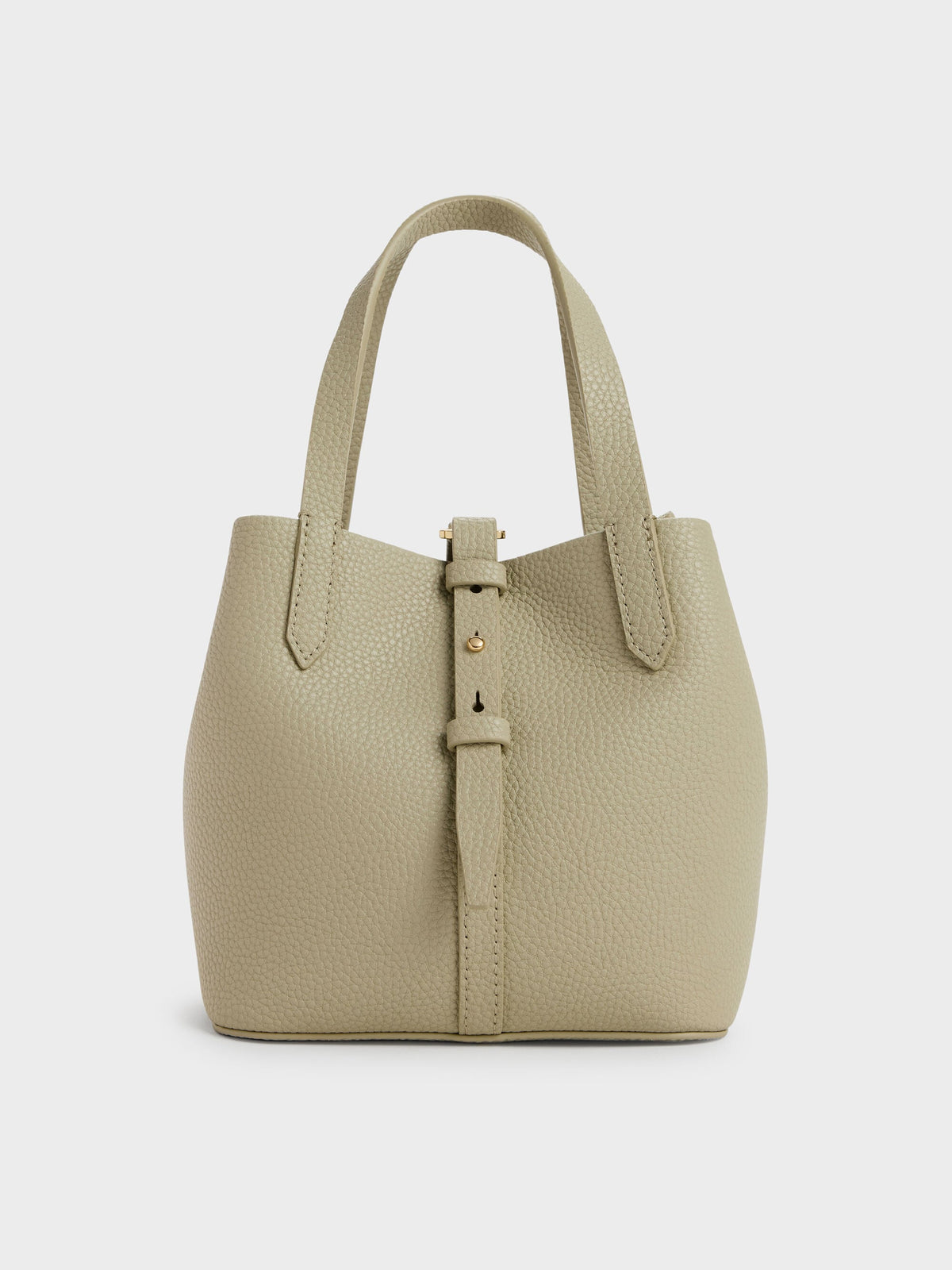CHARLES & KEITH Best Price / Beryl Belted Bucket Bag - Pale Olive