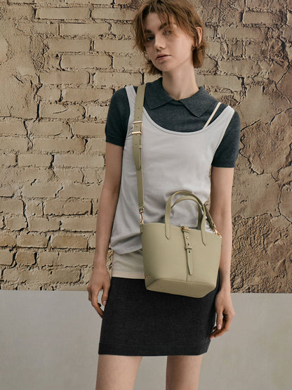 CHARLES & KEITH Best Price / Beryl Belted Bucket Bag - Pale Olive