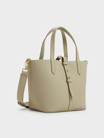 CHARLES & KEITH Best Price / Beryl Belted Bucket Bag - Pale Olive