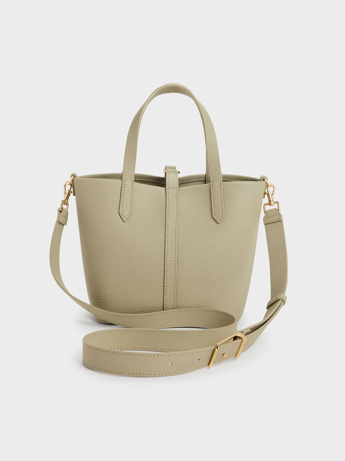CHARLES & KEITH Best Price / Beryl Belted Bucket Bag - Pale Olive