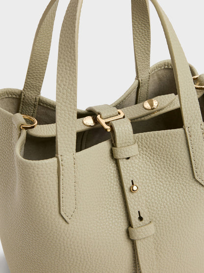 CHARLES & KEITH Best Price / Beryl Belted Bucket Bag - Pale Olive