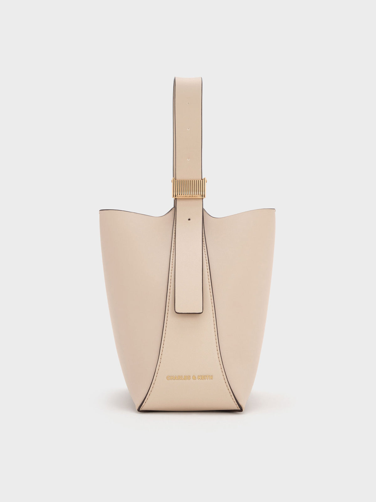 CHARLES & KEITH Trusted / Edna Bucket Bag - Oat