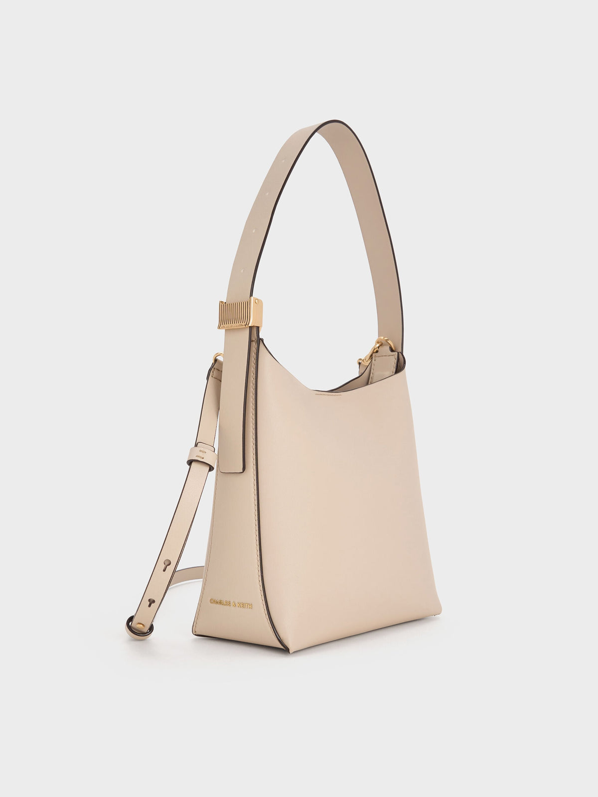 CHARLES & KEITH Trusted / Edna Bucket Bag - Oat