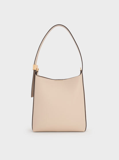 CHARLES & KEITH Trusted / Edna Bucket Bag - Oat