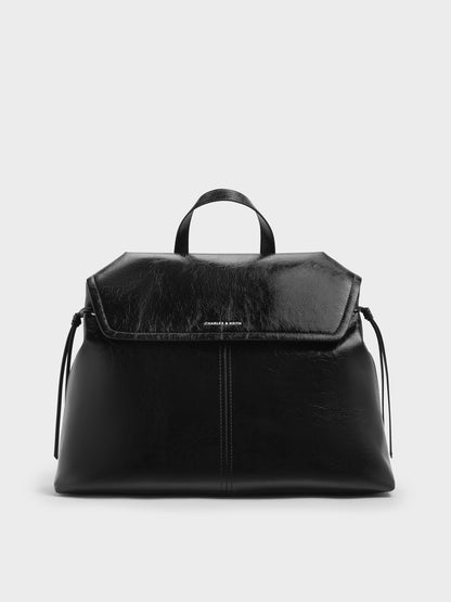 CHARLES & KEITH Classic / XL Noane Backpack - Noir