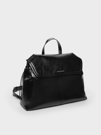 CHARLES & KEITH Classic / XL Noane Backpack - Noir