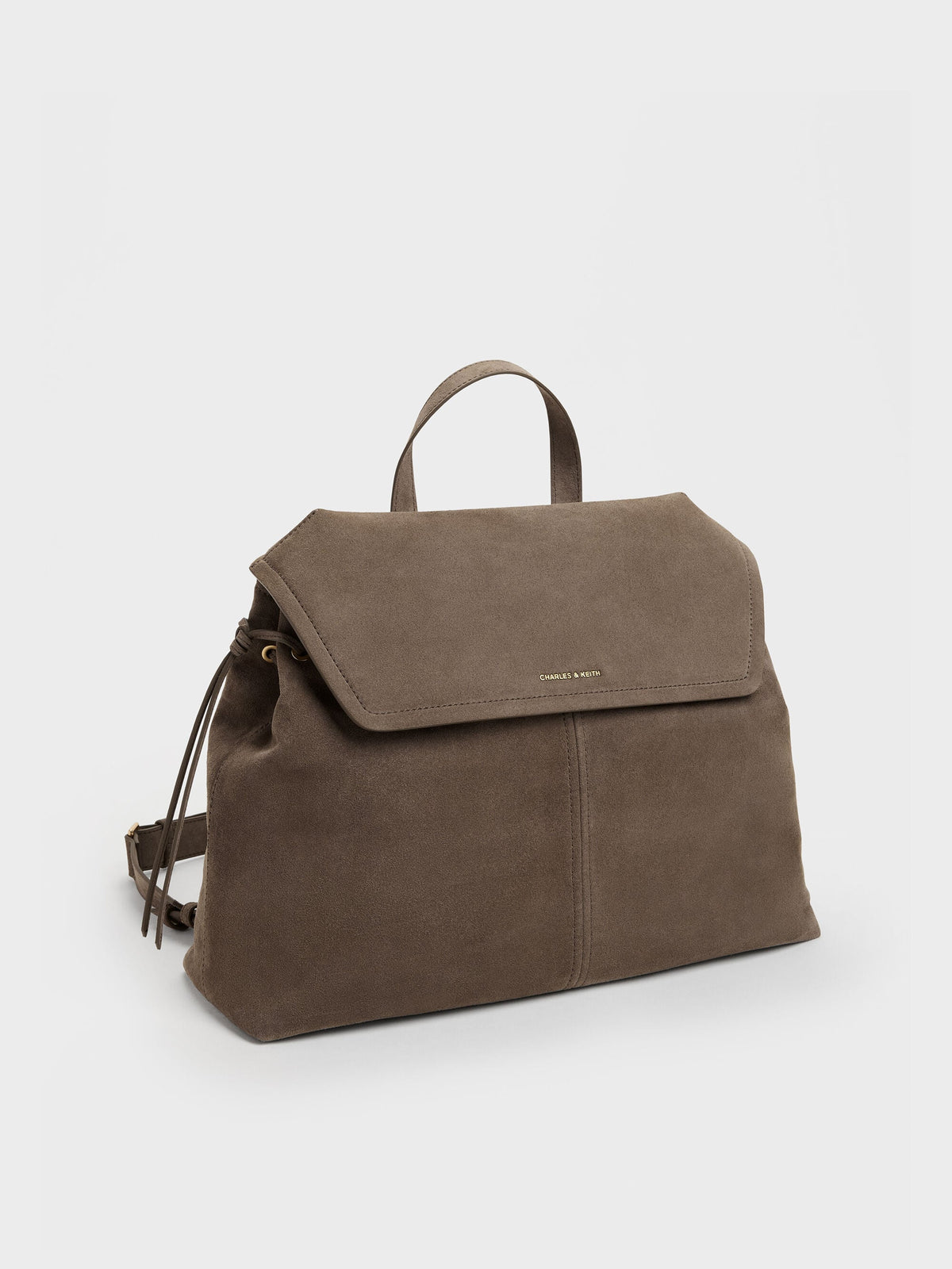 CHARLES & KEITH Discount / XL Noane Backpack - Stone Grey