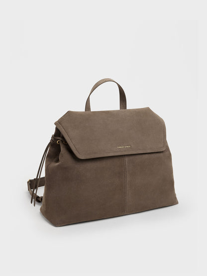 CHARLES & KEITH Discount / XL Noane Backpack - Stone Grey