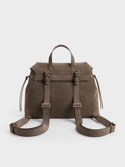 CHARLES & KEITH Discount / XL Noane Backpack - Stone Grey