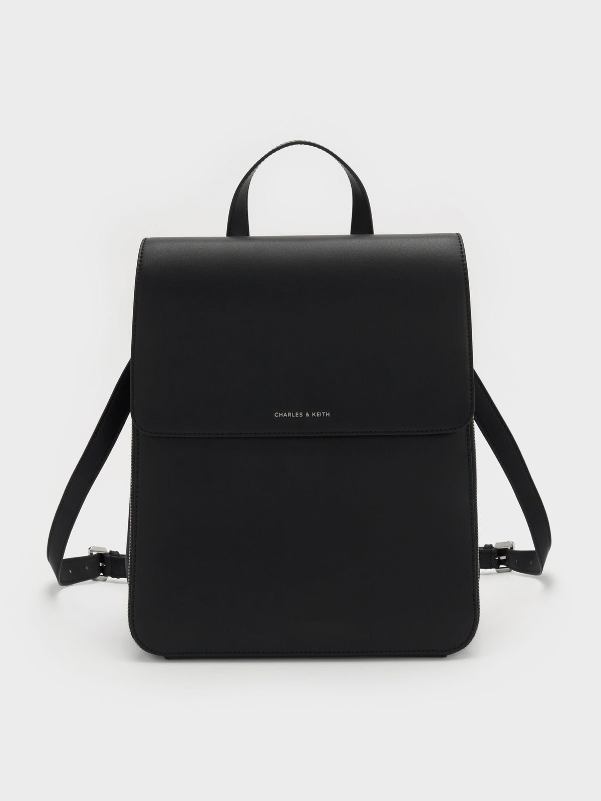 CHARLES & KEITH Hot Sale / Octavia Front-Flap Backpack - Noir