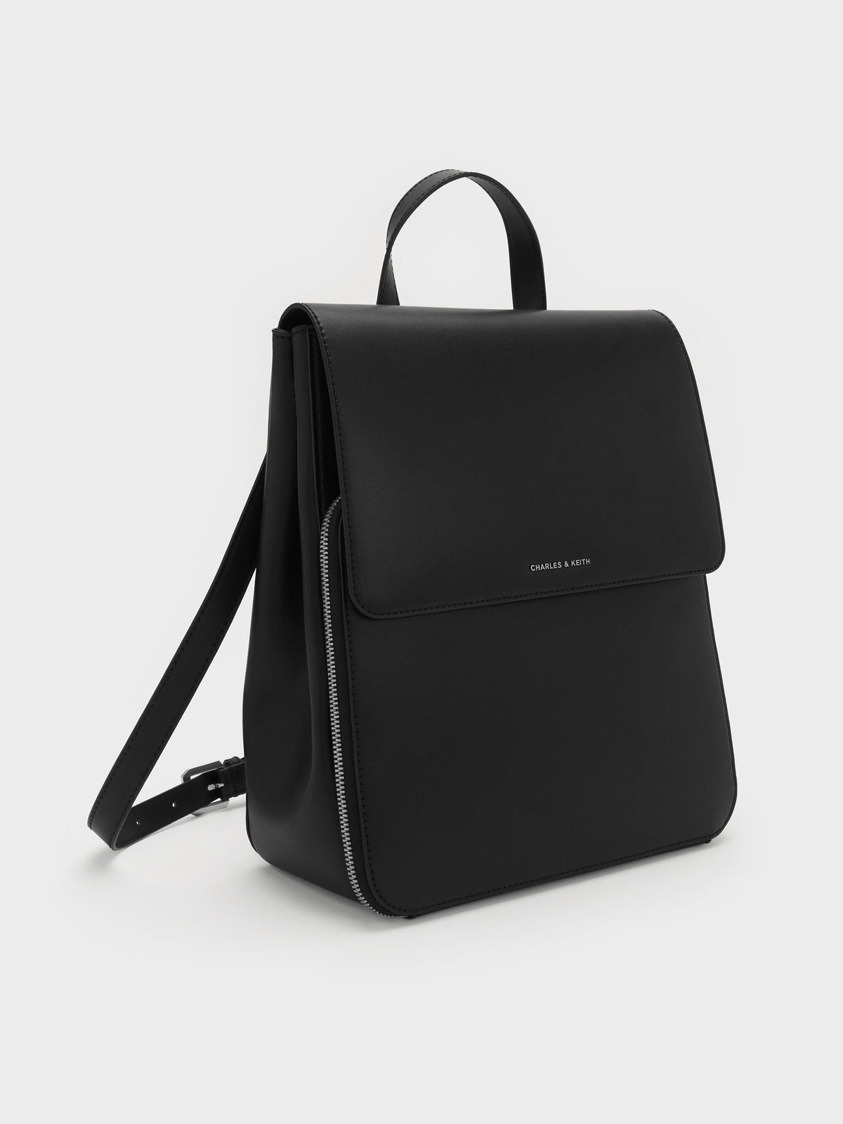 CHARLES & KEITH Hot Sale / Octavia Front-Flap Backpack - Noir