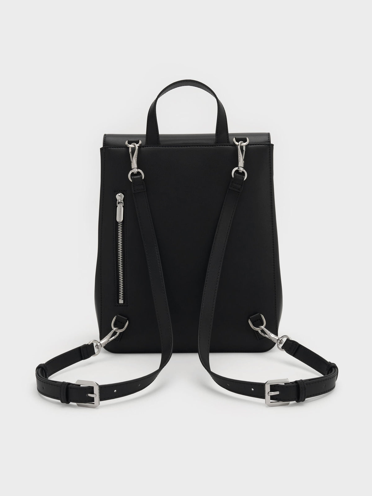 CHARLES & KEITH Hot Sale / Octavia Front-Flap Backpack - Noir
