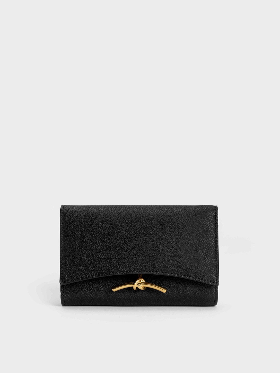 CHARLES & KEITH Featured / Huxley Metallic-Knot Wallet - Black