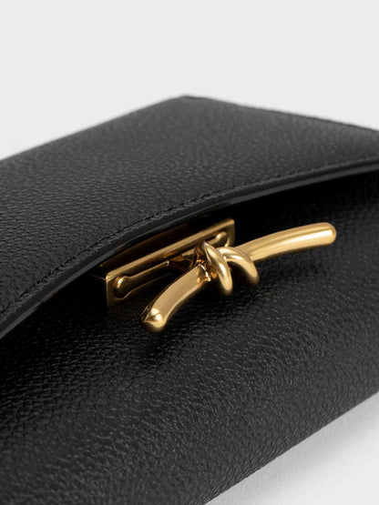 CHARLES & KEITH Featured / Huxley Metallic-Knot Wallet - Black