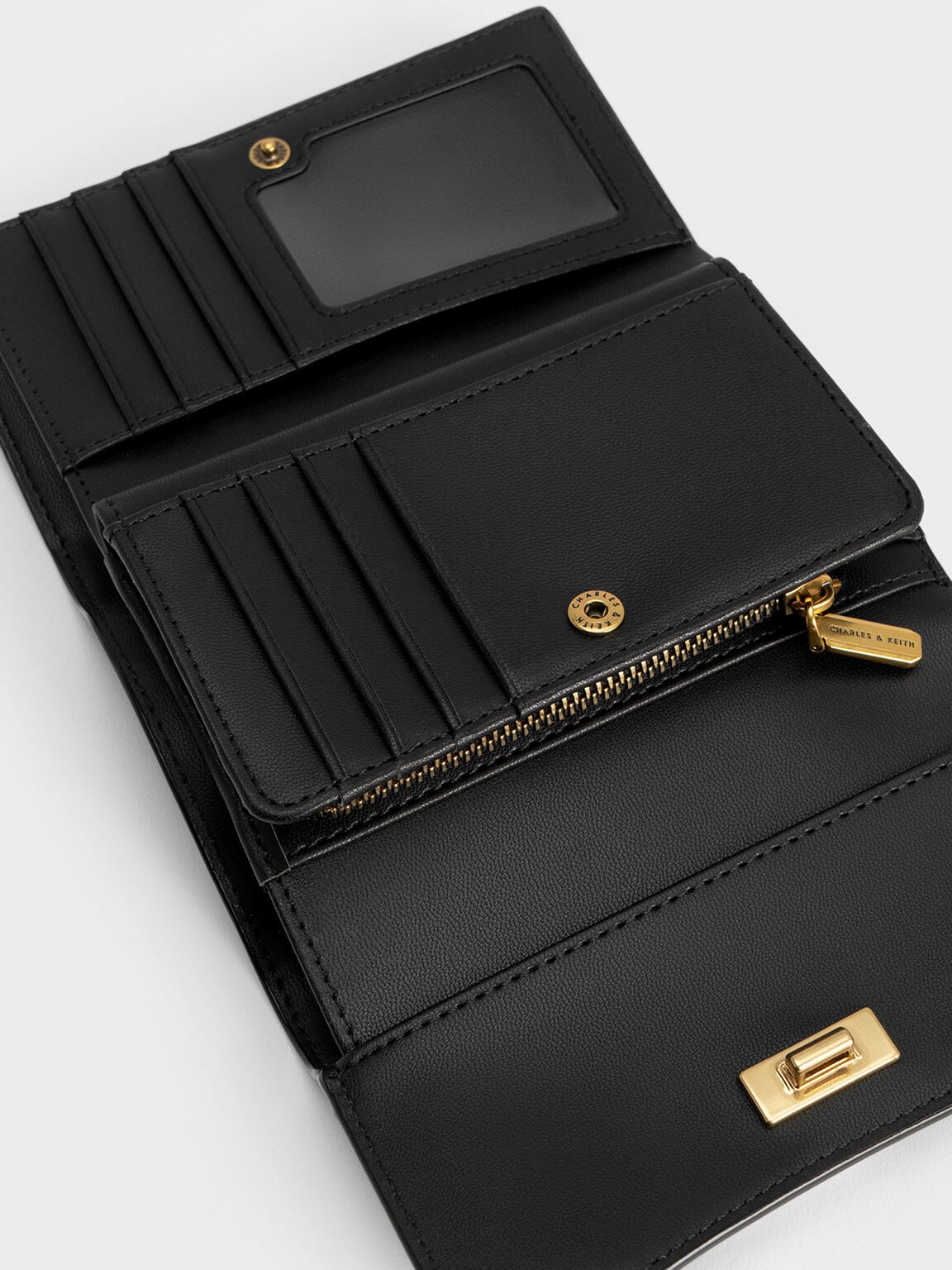 CHARLES & KEITH Featured / Huxley Metallic-Knot Wallet - Black