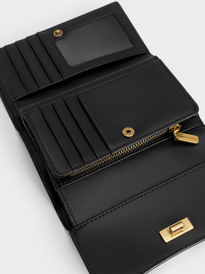 CHARLES & KEITH Featured / Huxley Metallic-Knot Wallet - Black