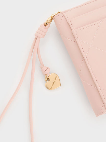 CHARLES & KEITH Featured / Apfra Quilted Wristlet - Pink