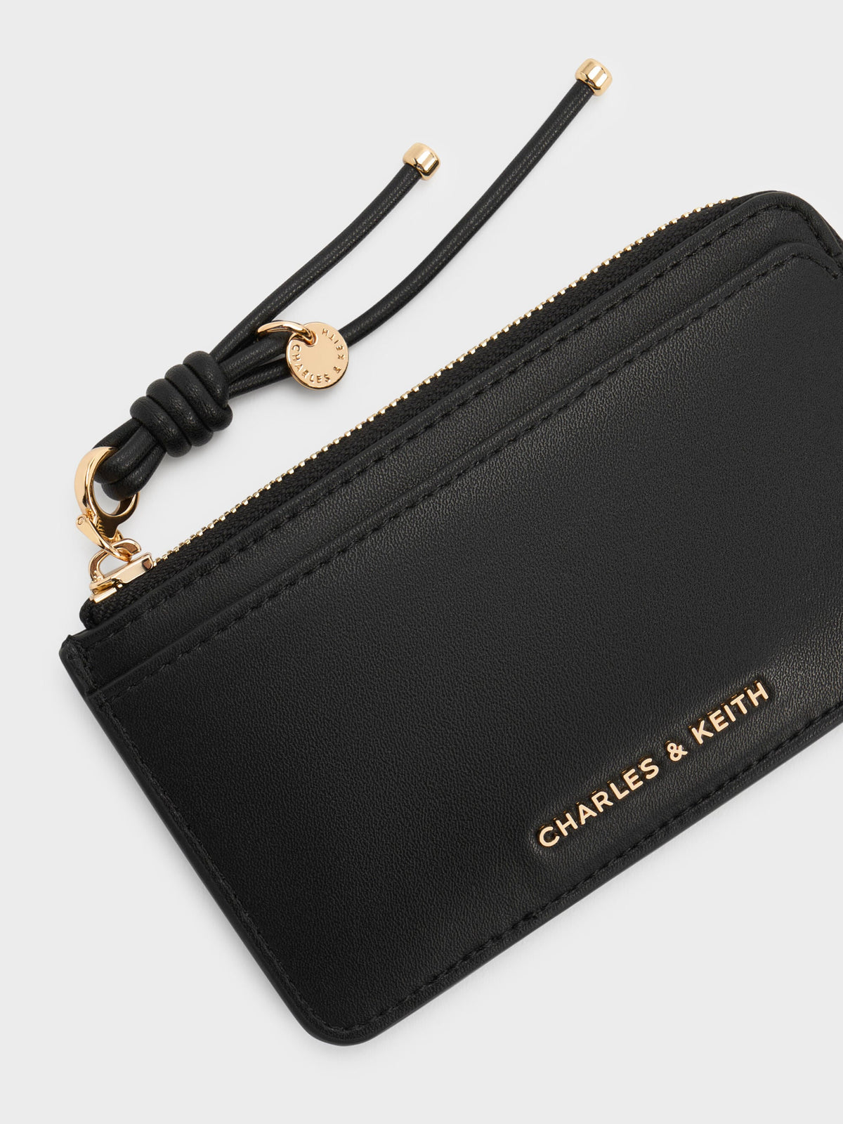 CHARLES & KEITH Everyday / Everleigh Zip-Around Card Holder - Black
