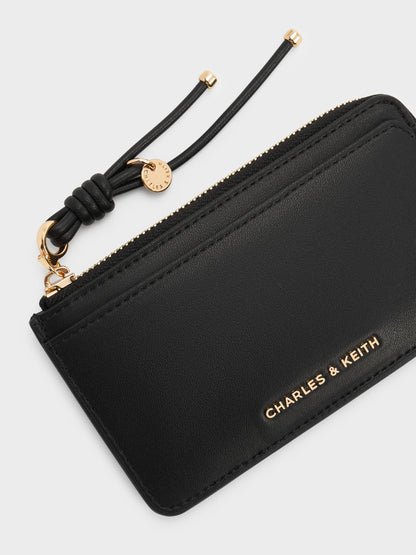 CHARLES & KEITH Everyday / Everleigh Zip-Around Card Holder - Black