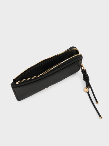 CHARLES & KEITH Everyday / Everleigh Zip-Around Card Holder - Black