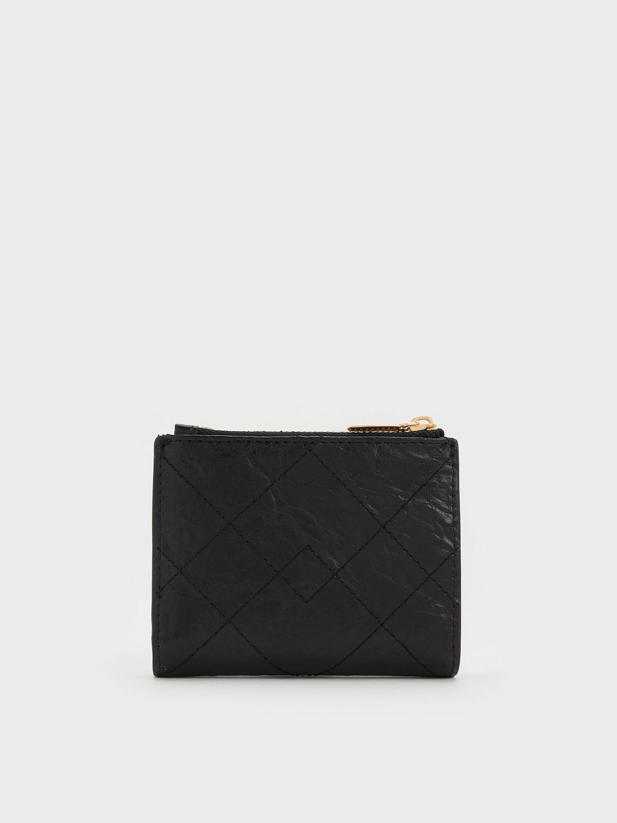 CHARLES & KEITH Recommended / Duo Quilted Small Wallet - Black