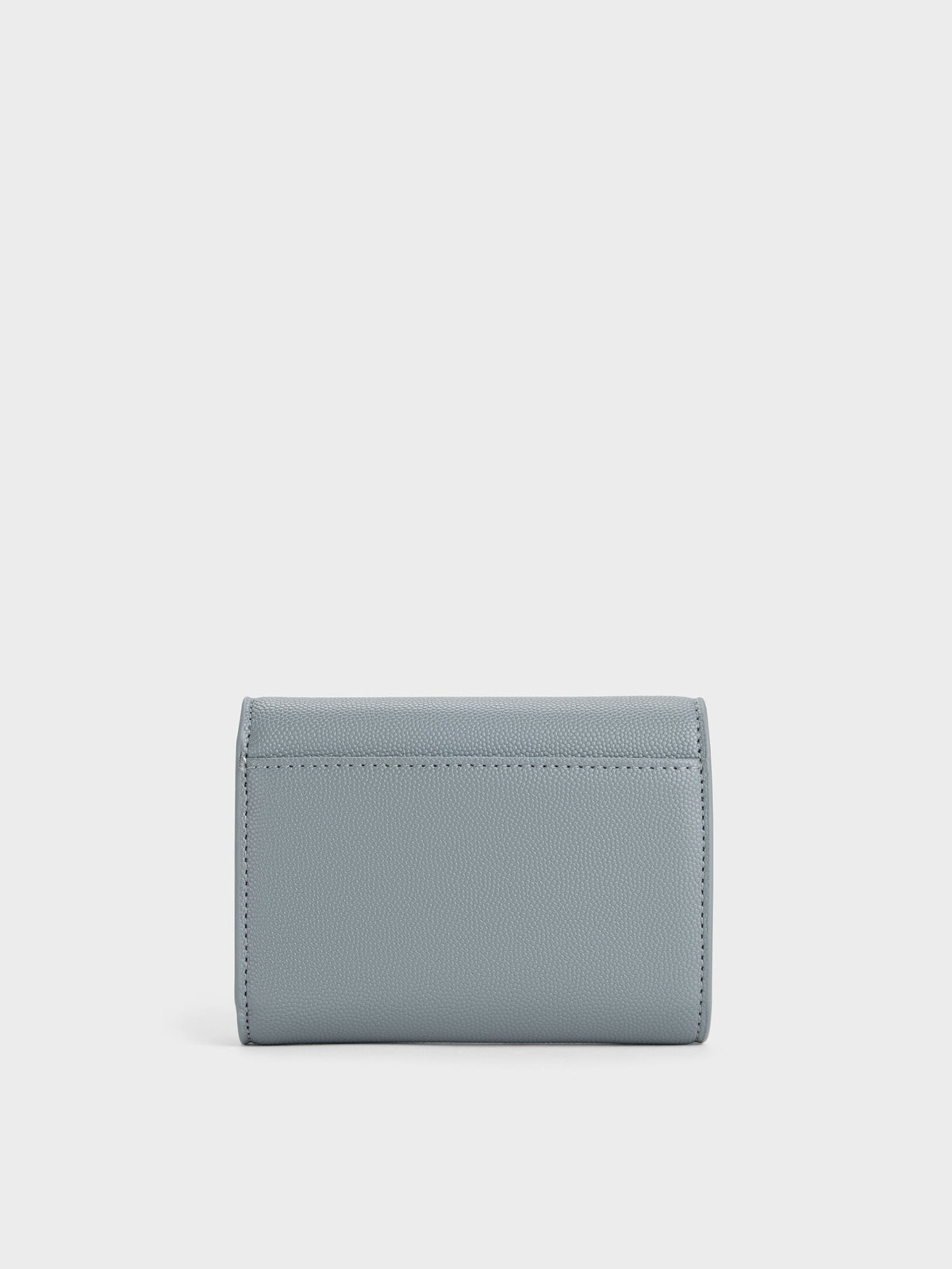 CHARLES & KEITH Best Seller / Briony Curved Flap Wallet - Smoky Blue